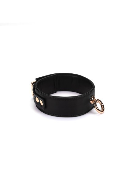 Obróżka Black Organosilicon Collar With Leash Liebe Seele
