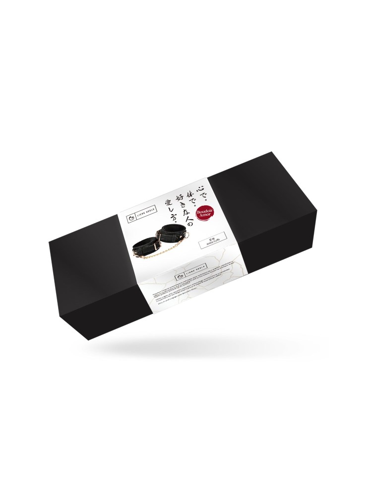 Kajdanki Boudoir Amor Black Ankle Cuffs Liebe Seele