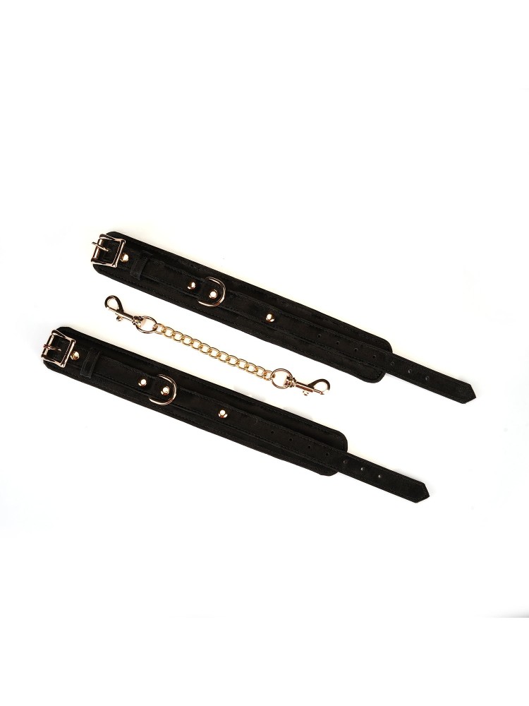 Kajdanki Boudoir Amor Black Ankle Cuffs Liebe Seele