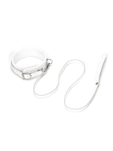 Obróżka Ze Smyczą Fuji White Collar With Leash Liebe Seele