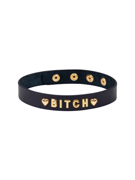 Gold Word Choker-Bitch Liebe Seele