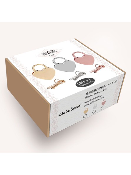 Kłódka Silver Heart Shape Padlock (2Pcs A Set) Liebe Seele