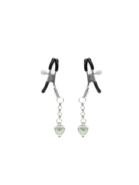 Klamerki Na Sutki Glow-In-Dark Nipple Clamps Liebe Seele zielone