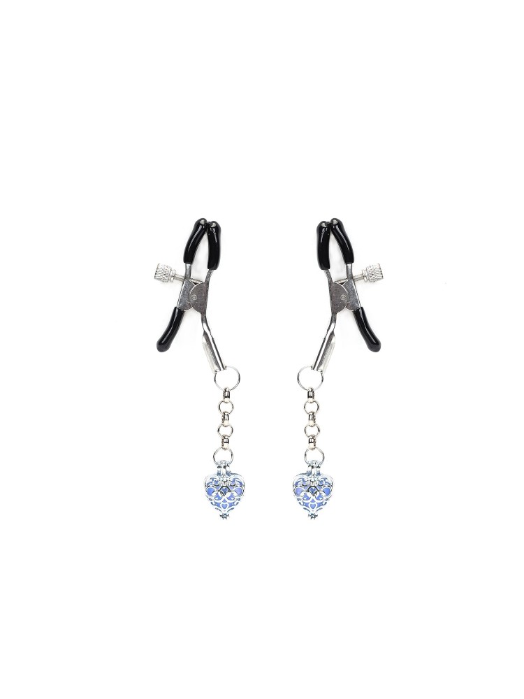 Klamerki Na Sutki Glow-In-Dark Nipple Clamps Liebe Seele niebieskie