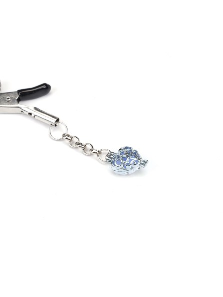 Klamerki Na Sutki Glow-In-Dark Nipple Clamps Liebe Seele niebieskie