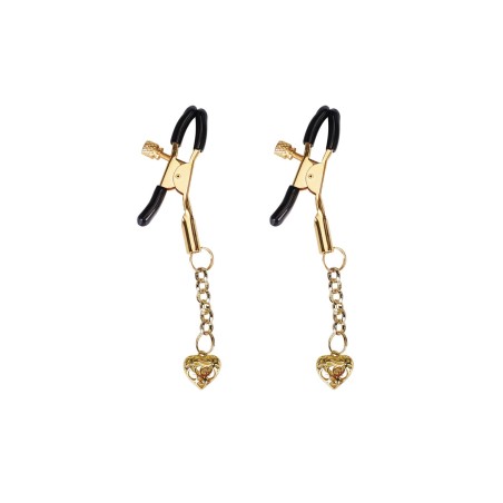 Klamerki Na Sutki Gold Hollow Heart Nipple Clamps Liebe Seele