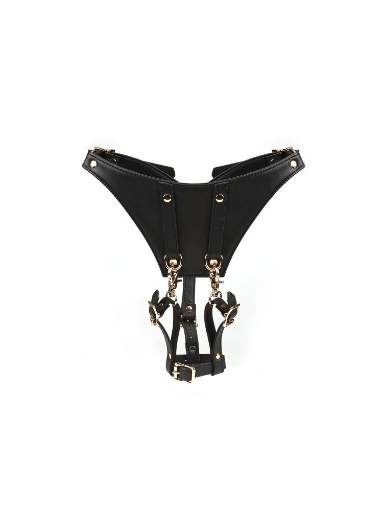 Uprząż Dark Secret Leather Forced Orgasm Harness Belt Liebe Seele