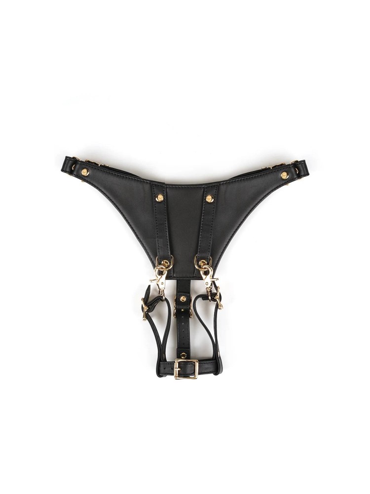Uprząż Dark Secret Leather Forced Orgasm Harness Belt Liebe Seele