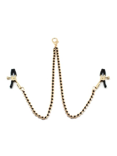 Klamerki Na Sutki Black Beads Chains And Nipple Clamps Liebe Seele
