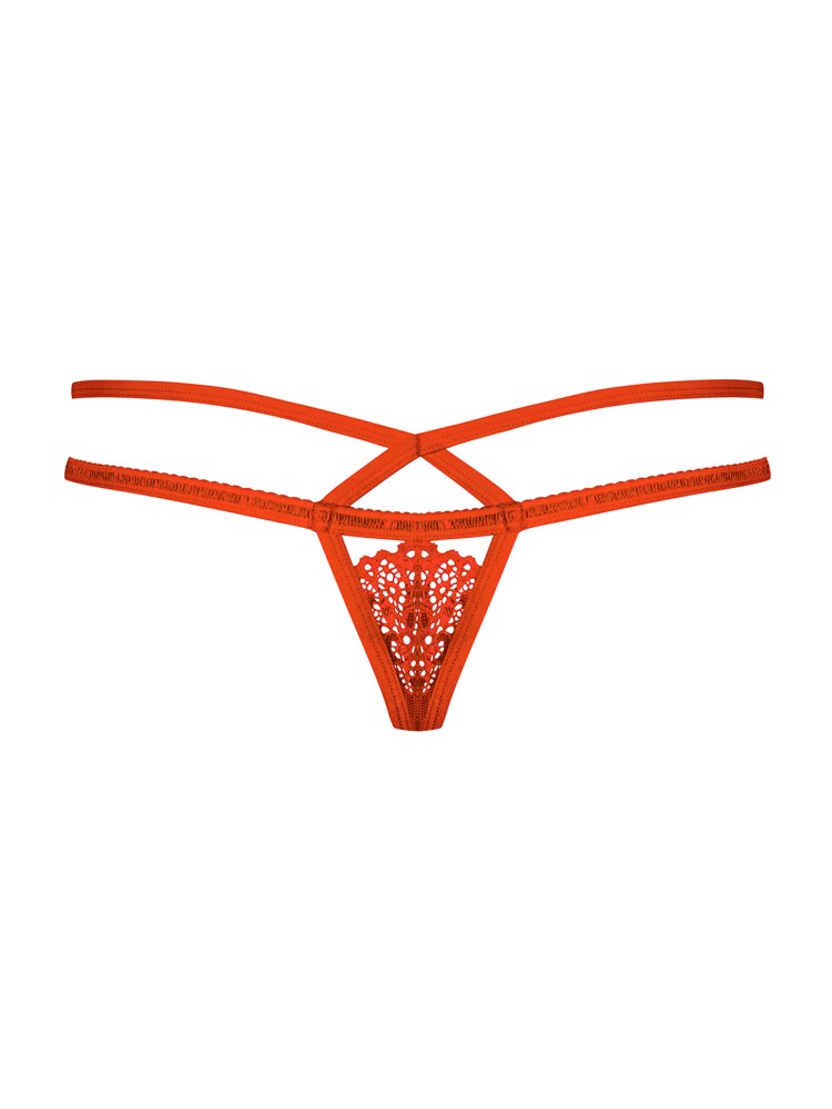 838-Tho-3 Stringi Czerwone S/M Obsessive