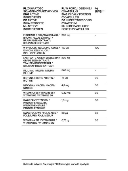 Suplement Diety 60 Kapsułek Fat&Carbs Blocker Qi-Nu