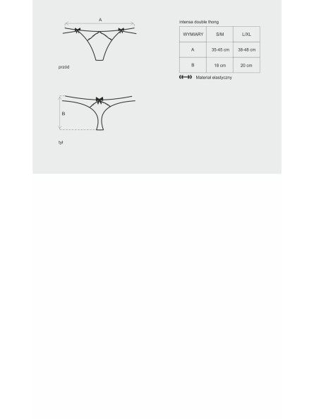 Stringi Czarne Intensa L/Xl Obsessive