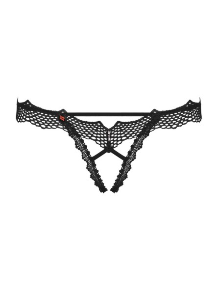 Bravelle stringi otwarte czarne  S/M Obsessive