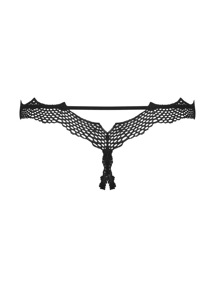 Bravelle stringi otwarte czarne  S/M Obsessive