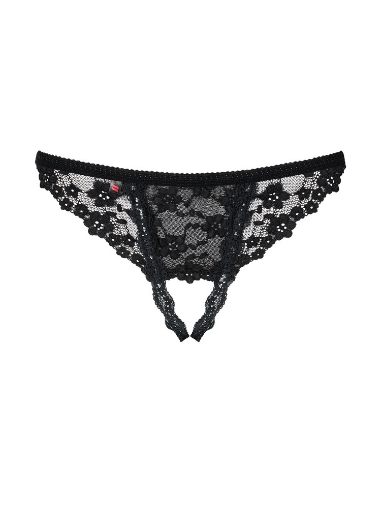 Letica stringi otwarte czarne  S/M Obsessive