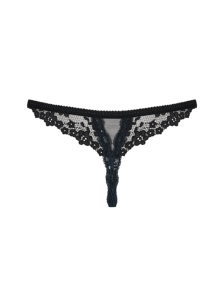 Letica stringi otwarte czarne  S/M Obsessive
