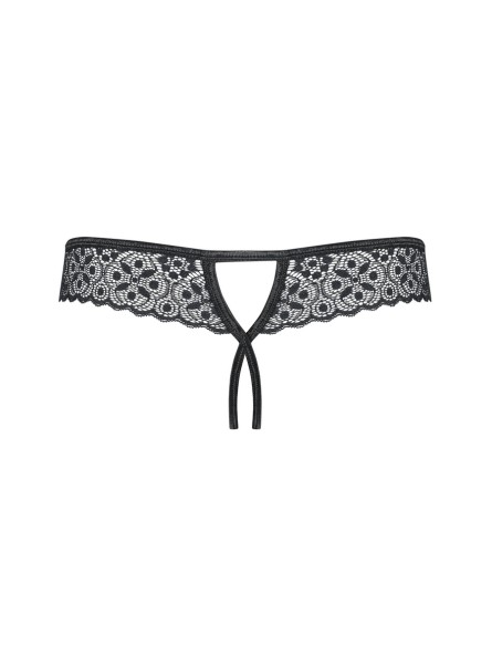Shibu stringi otwarte czarne L/XL Obsessive