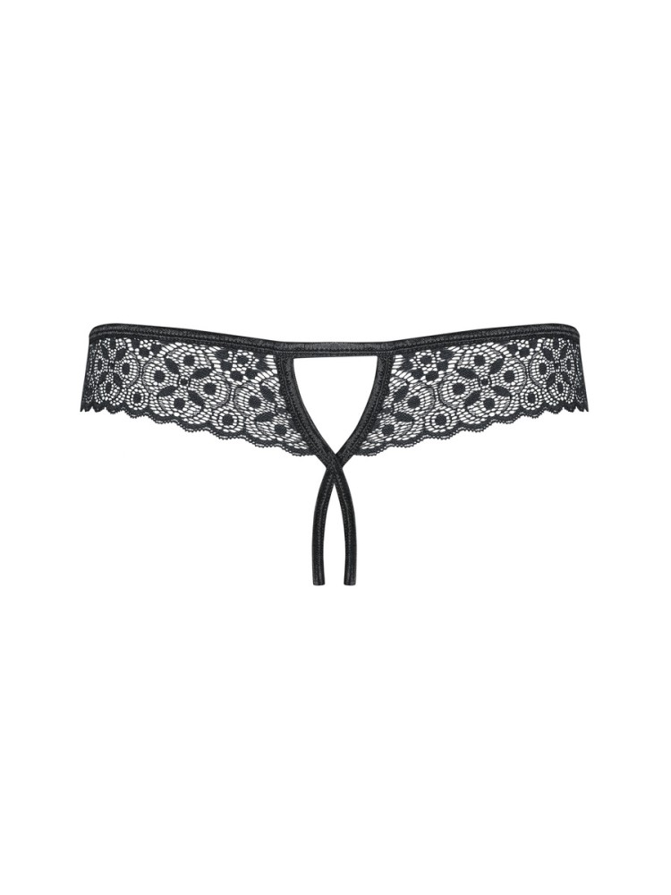Shibu stringi otwarte czarne L/XL Obsessive