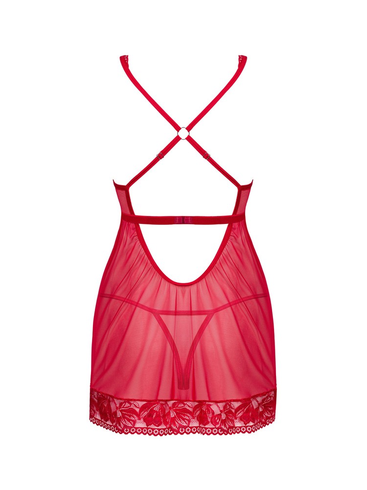 Lacelove babydoll i stringi   XS/S Obsessive
