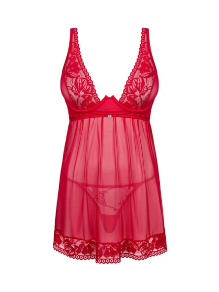Lacelove babydoll i stringi XL/2XL Obsessive
