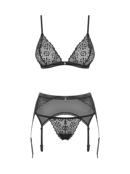 Shibu komplet 3-częściowy czarny  S/M Obsessive