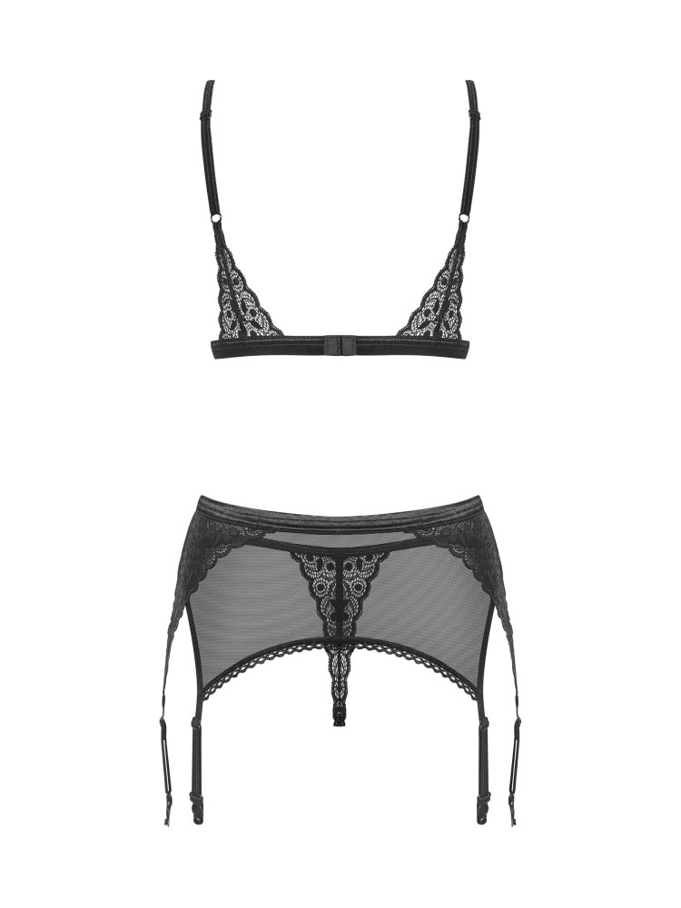 Shibu komplet 3-częściowy czarny  S/M Obsessive