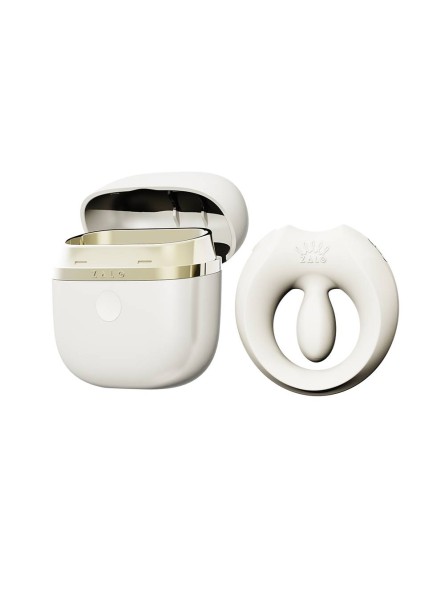Pierścień erekcyjny ze stymulatorem Apis Ivory White Zalo
