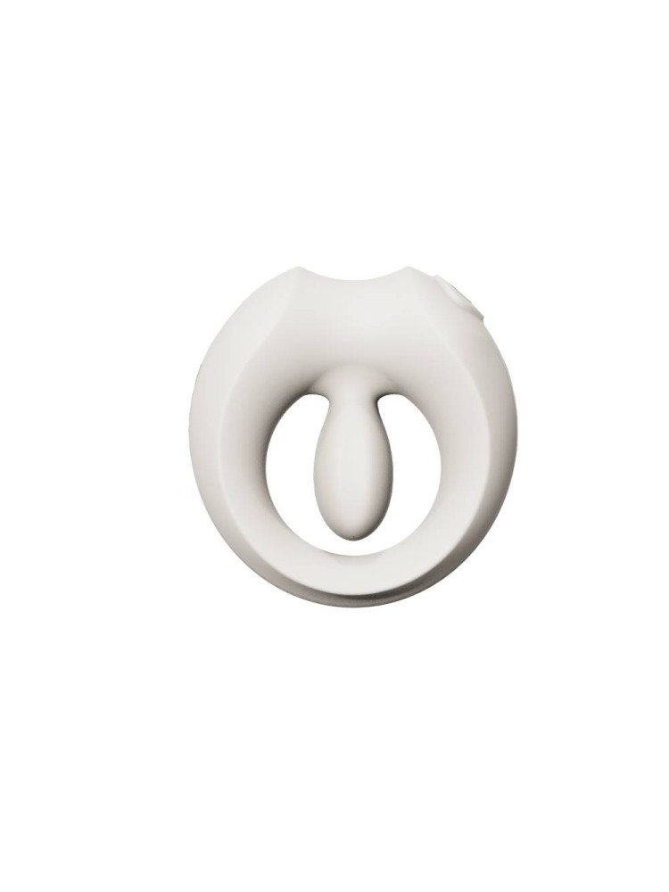 Pierścień erekcyjny ze stymulatorem Apis Ivory White Zalo