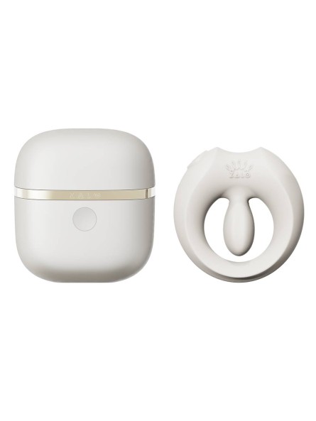 Pierścień erekcyjny ze stymulatorem Apis Ivory White Zalo