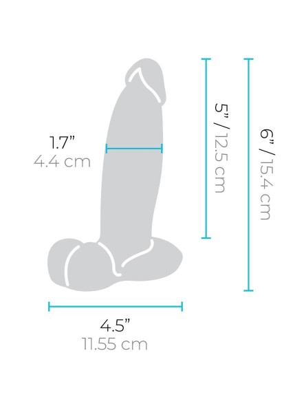 Dildo 15,4 cm Slipskin 6 Inch Girthy B-Vibe