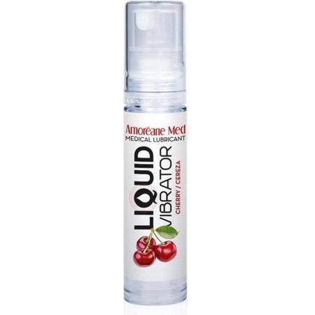 Wibrator w płynie Liquid Vibrator Cherry 10ml Amoreane