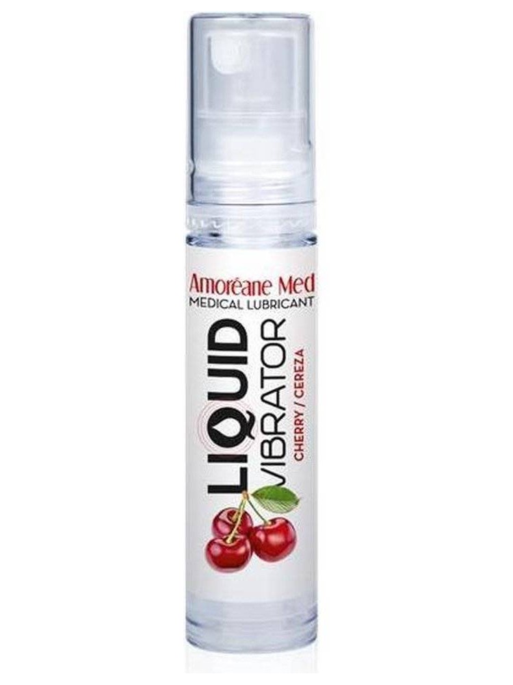 Wibrator w płynie Liquid Vibrator Cherry 10ml Amoreane