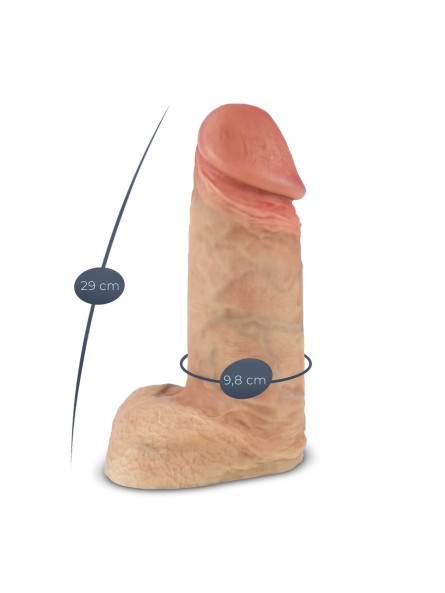 Dildo 29 cm Premium Real Skin Model 1 (11") Flesh Silexd