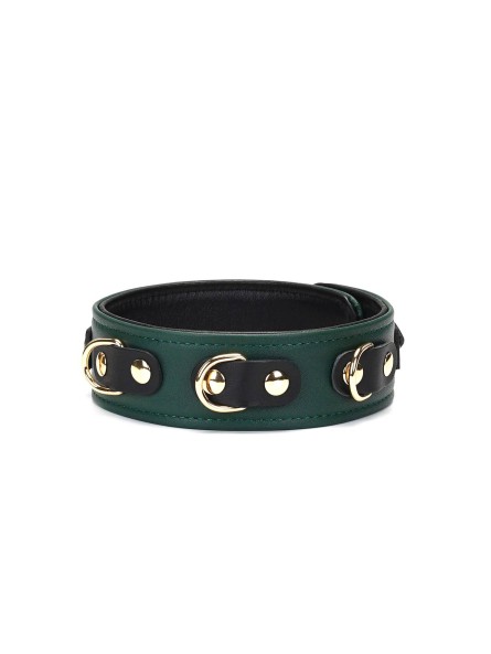 Obroża ze smyczą Mossy Chic Leather Collar with Leash Liebe Seele