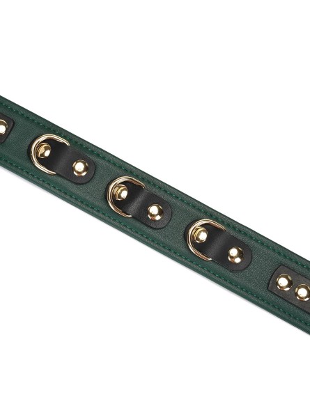 Obroża ze smyczą Mossy Chic Leather Collar with Leash Liebe Seele