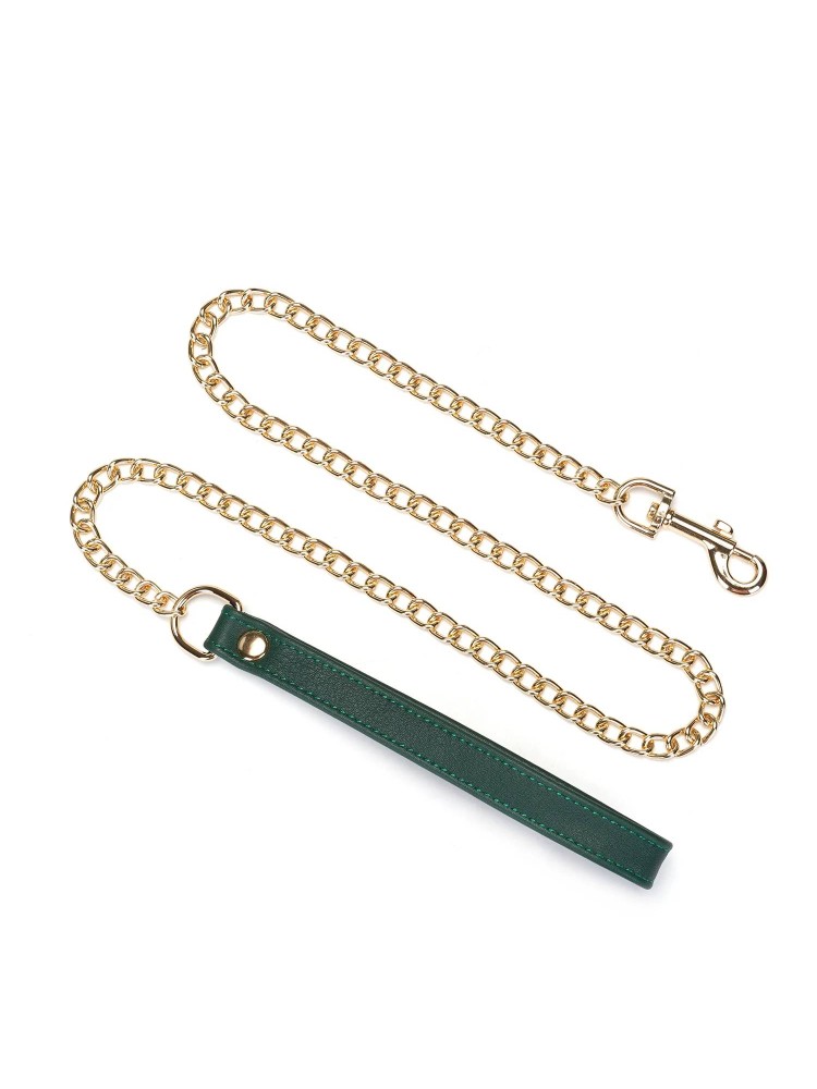 Obroża ze smyczą Mossy Chic Leather Collar with Leash Liebe Seele