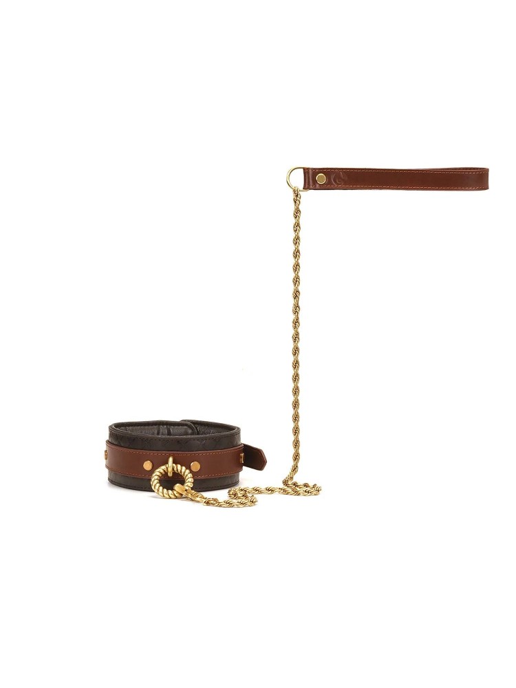 Obroża ze smyczą The Equestrian Leather Collar Liebe Seele