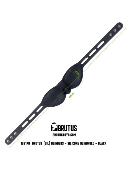 Silikonowa maska Blinders Silicone Blindfold Black Brutus