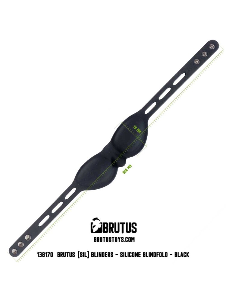 Silikonowa maska Blinders Silicone Blindfold Black Brutus