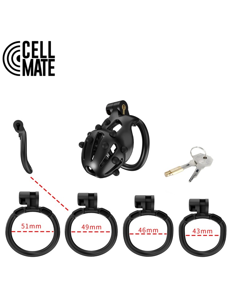 Pas cnoty FlexiSpike Chastity Cage Size 1 CELLMATE