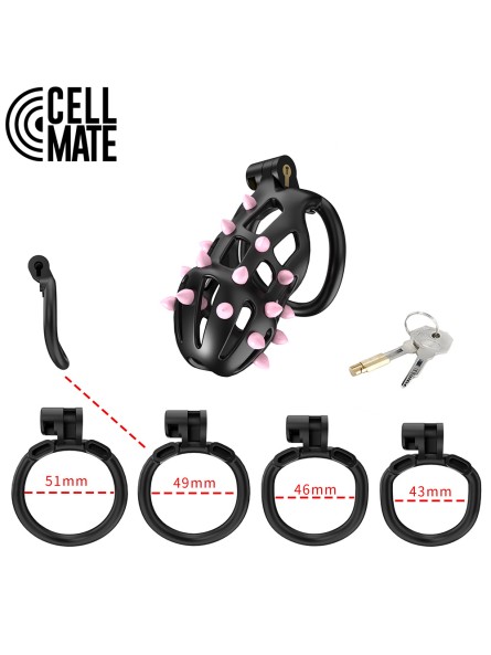 Pas cnoty FlexiSpike Chastity Cage Size 2 CELLMATE