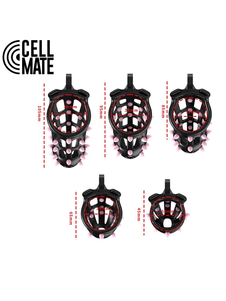 Pas cnoty FlexiSpike Chastity Cage Size 2 CELLMATE