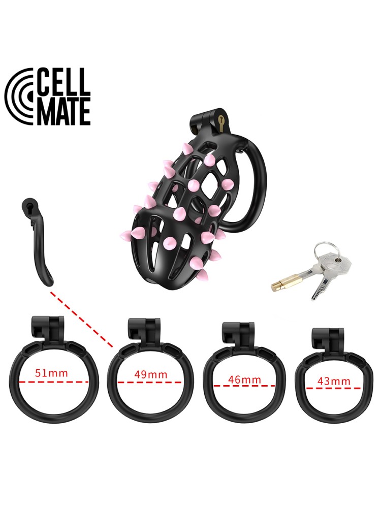 Pas cnoty FlexiSpike Chastity Cage Size 3 CELLMATE