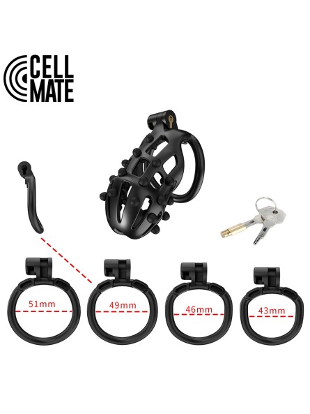 Pas cnoty FlexiSpike Chastity Cage Size 2 CELLMATE