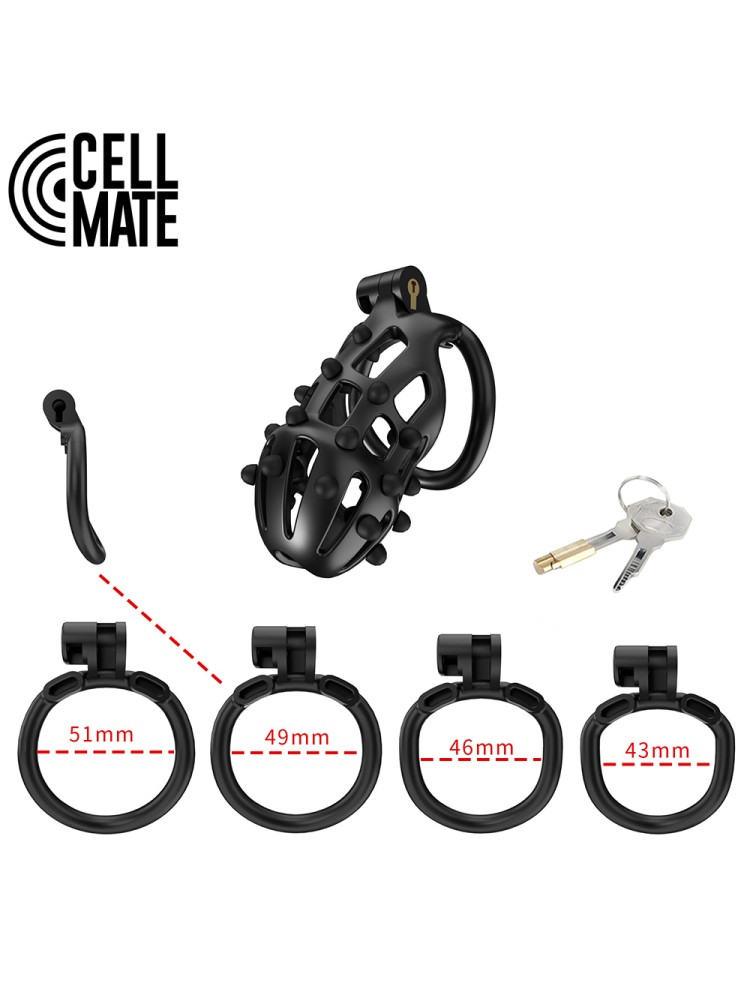 Pas cnoty FlexiSpike Chastity Cage Size 2 CELLMATE