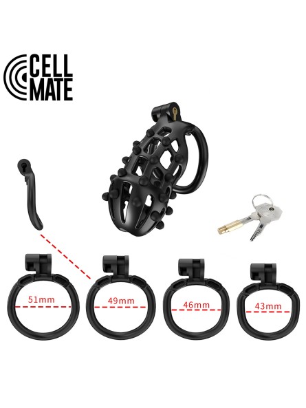 Pas cnoty FlexiSpike Chastity Cage Size 3 CELLMATE