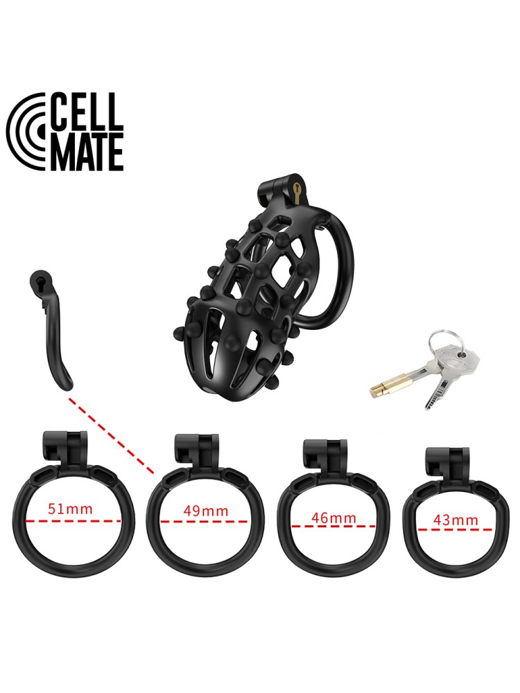 Pas cnoty FlexiSpike Chastity Cage Size 3 CELLMATE