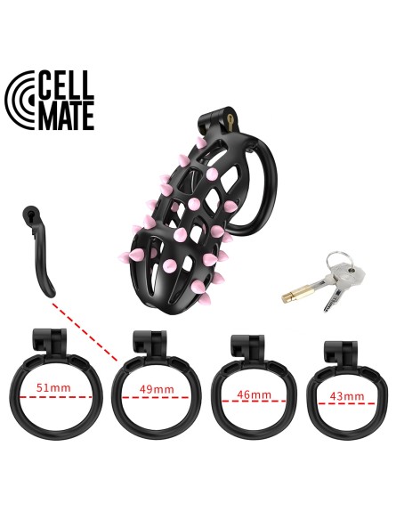 Pas cnoty FlexiSpike Chastity Cage Size 4 CELLMATE