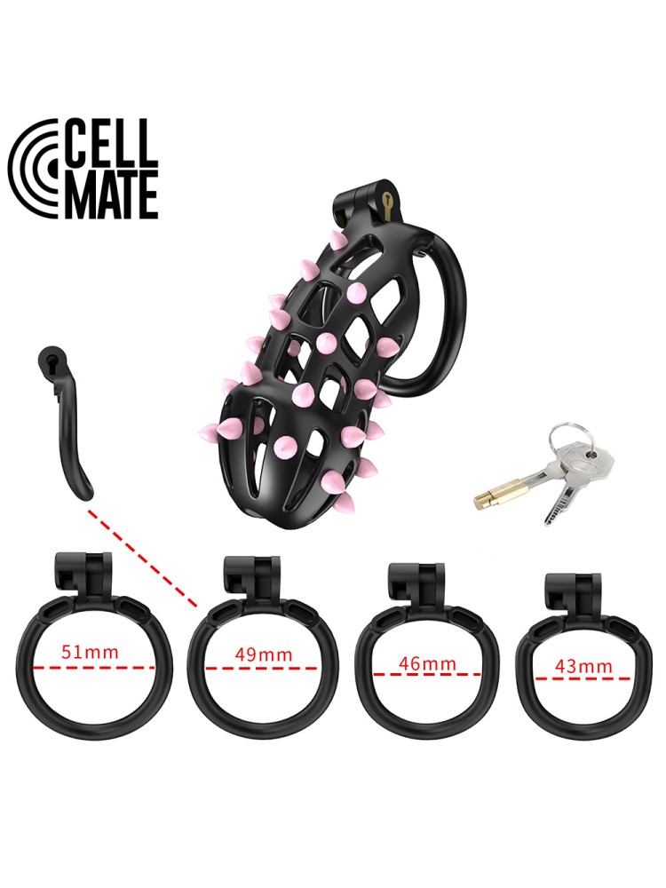 Pas cnoty FlexiSpike Chastity Cage Size 4 CELLMATE