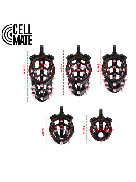 Pas cnoty FlexiSpike Chastity Cage Size 4 CELLMATE
